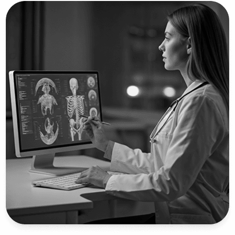 Physiotherapist guiding a patient through a CUVR clinical VR rehabilitation session