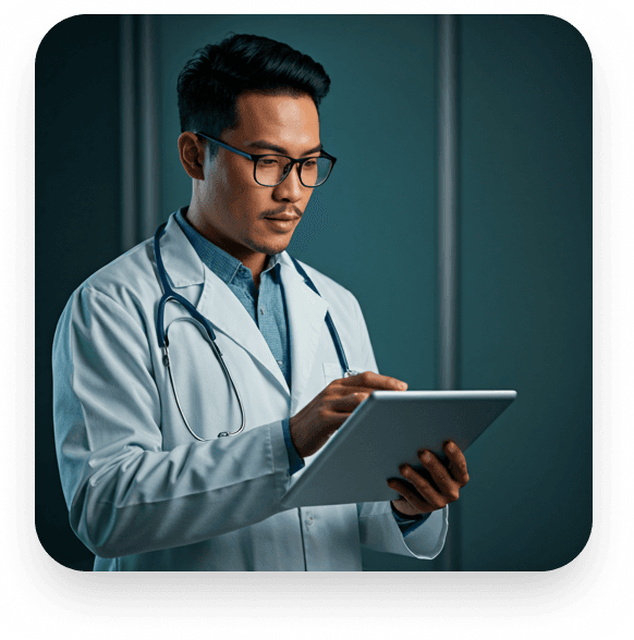 Therapist with Tablet